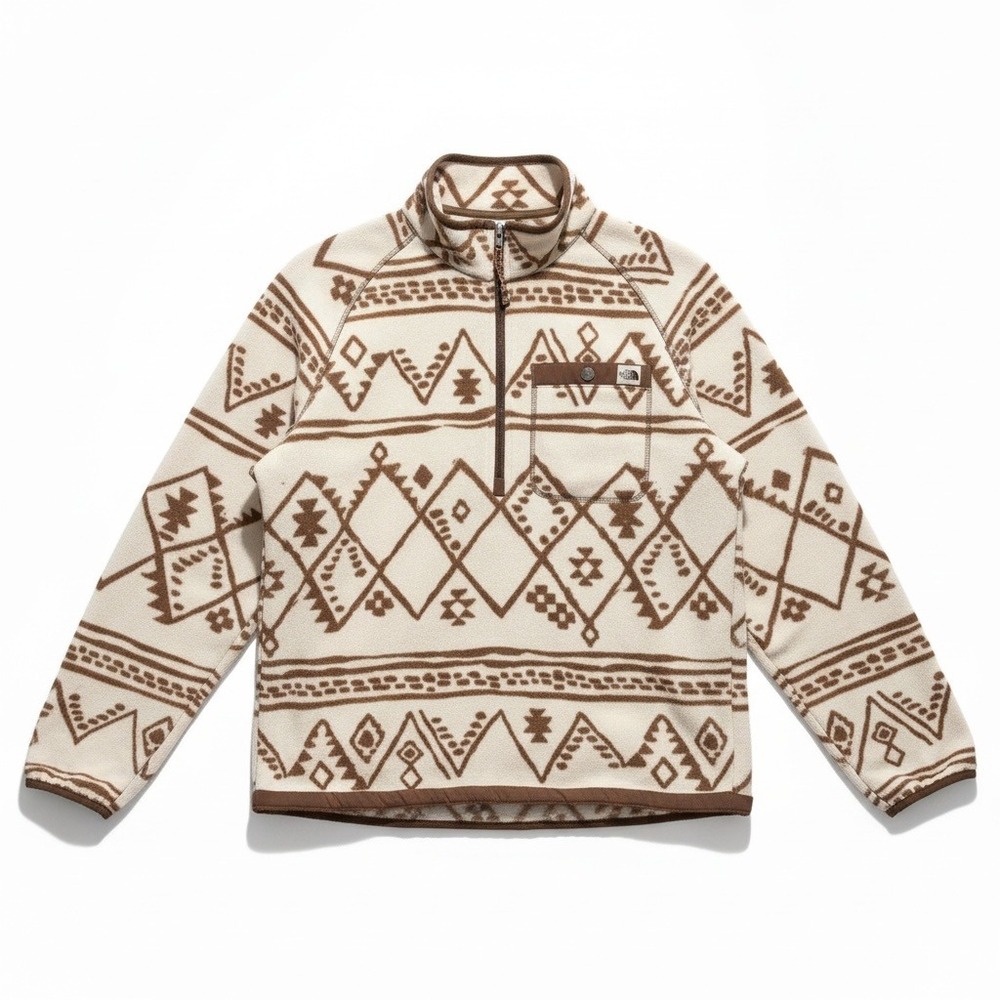 The North Face Gordon Lyons Aztec Print Quarter Zip Fleece Jacket Men's L